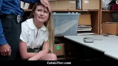 play Joven ladrón adolescente recibe un castigo duro con un oficial de gran polla en una escena de robo POV